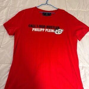 Philipp Plein Bold Red Tee with Graphic Print
